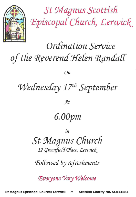 Ordination Service of the Reverend Helen Randall